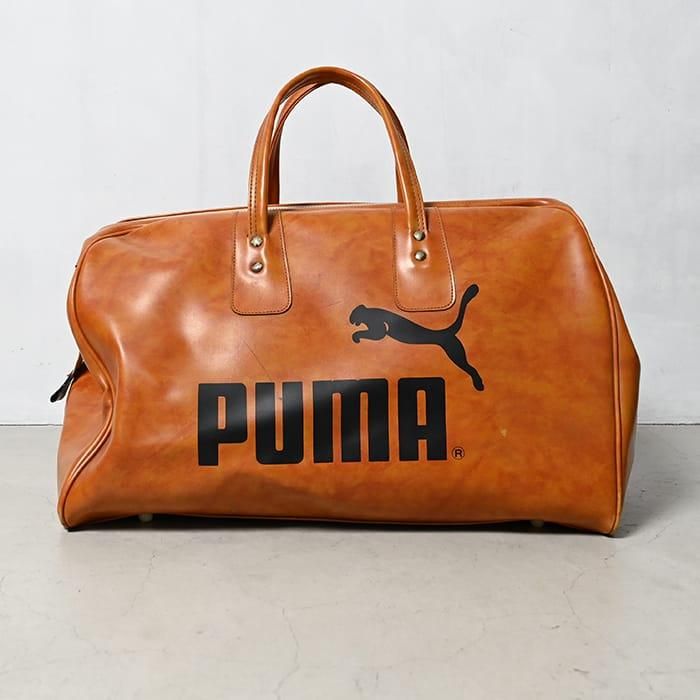 PUMA LOGO P.V.C LEATHER BOSTON BAG（GOOD CONDITION） - 古着屋