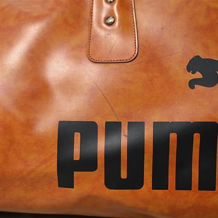 バッグ PUMA Vintage Leather Boston Bag PUMA LOGO P.V.C LEATHER BOSTON BAG（GOOD CONDITION） - 古着