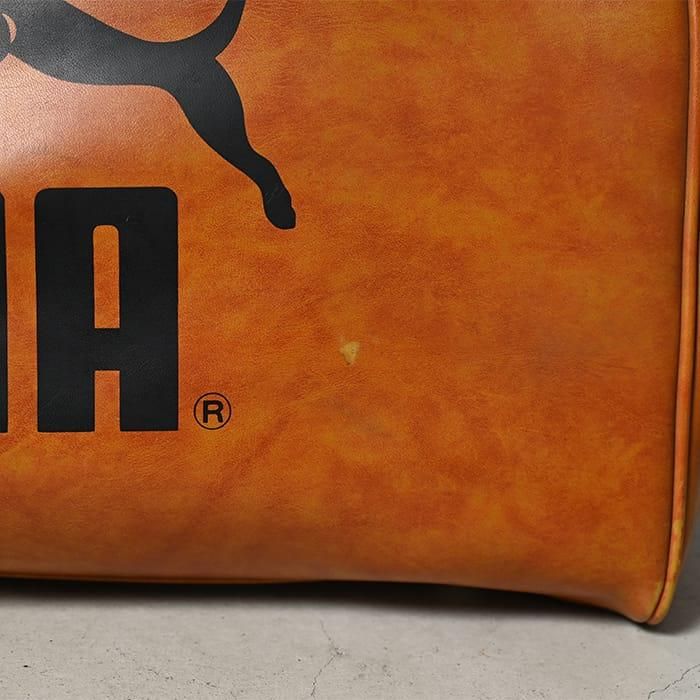 PUMA LOGO P.V.C LEATHER BOSTON BAG（GOOD CONDITION） - 古着