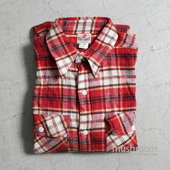 BIG CHIEF PLAID FLANNEL SHIRT(SZ 15/DEADSTOCK) - 古着屋 BIG CHIEF PLAID FLANNEL SHIRT(SZ 15/DEADSTOCK) - 古着屋