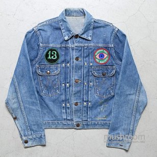 WRANGLER 111MJ DENIM JACKET WITH PATCHSONS OF HAWAII MOTORCYCLE CLUB