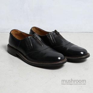 Tom McAn Zip-Up BLACK LEATHER SHOES1950'S/US 9D