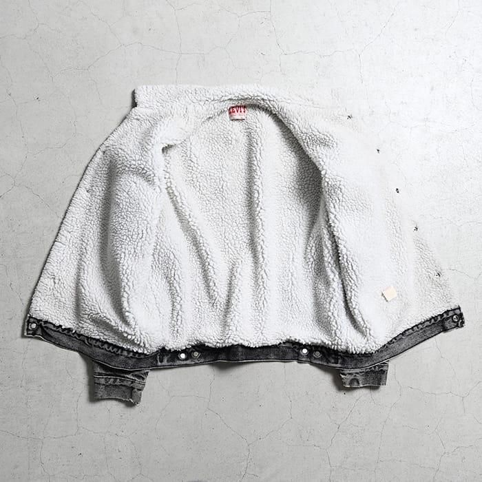 LEV'S 70609-4858 BLACK DENIM BOA JACKET（80'S/LARGE） - 古着