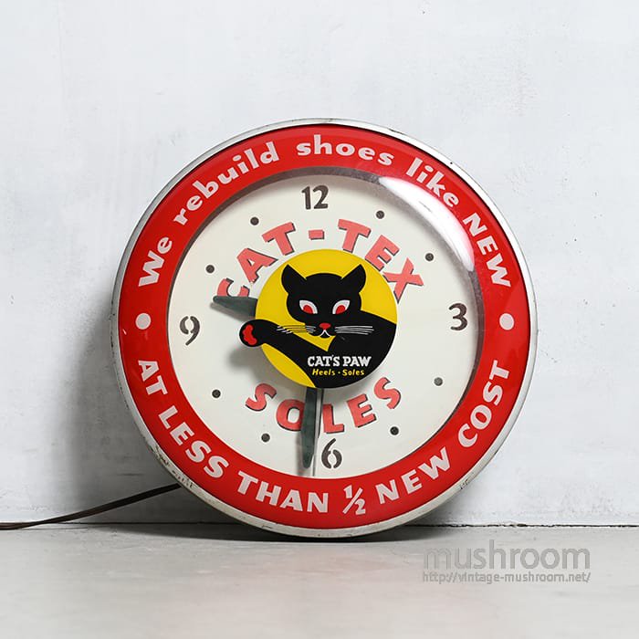 CAT'S PAW ADVERTISING NEON WALL CLOCK - 古着屋 ｜ mushroom(マッシュルーム) ヴィンテージ クロージングストア