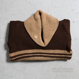 OLD TWO-TONE SHAWLCOLLER SWEATER KID'S/DEADSTOCK 