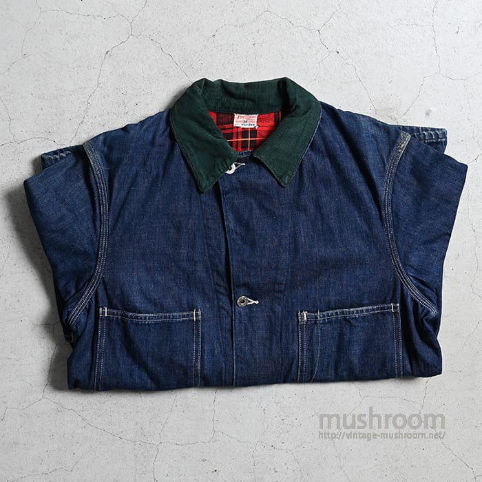 FREELAND DENIM COVERALL WITH FLANNEL（38/VERY GOOD CONDITION） - 古着屋 ｜  mushroom(マッシュルーム) ヴィンテージクロージングストア