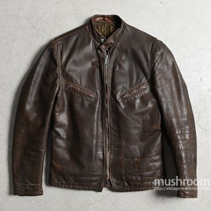 SCHOTT PERFECTO CAFE LACER LEATHER JACKETSZ 38/BROWN
