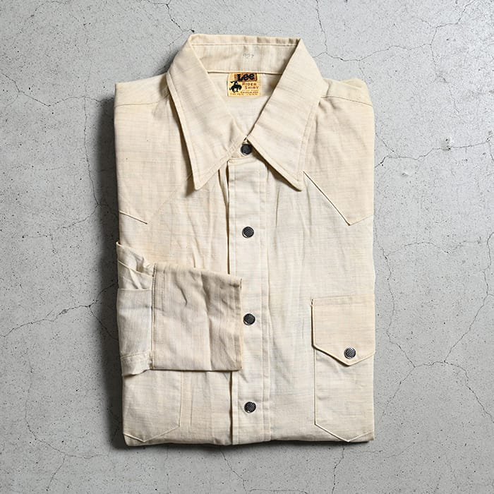 Lee RIDER SHIRT WESTERN SHIRT（SZ 15 1/2 LONG/DEADSTOCK） - 古着屋 ｜  mushroom(マッシュルーム)　ヴィンテージクロージングストア