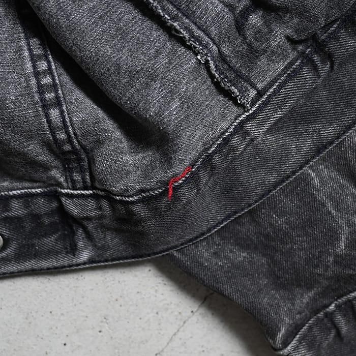 LEVI'S 70507-0253 ACID WASH BLACK DENIM JACKET（'88/X-LARGE
