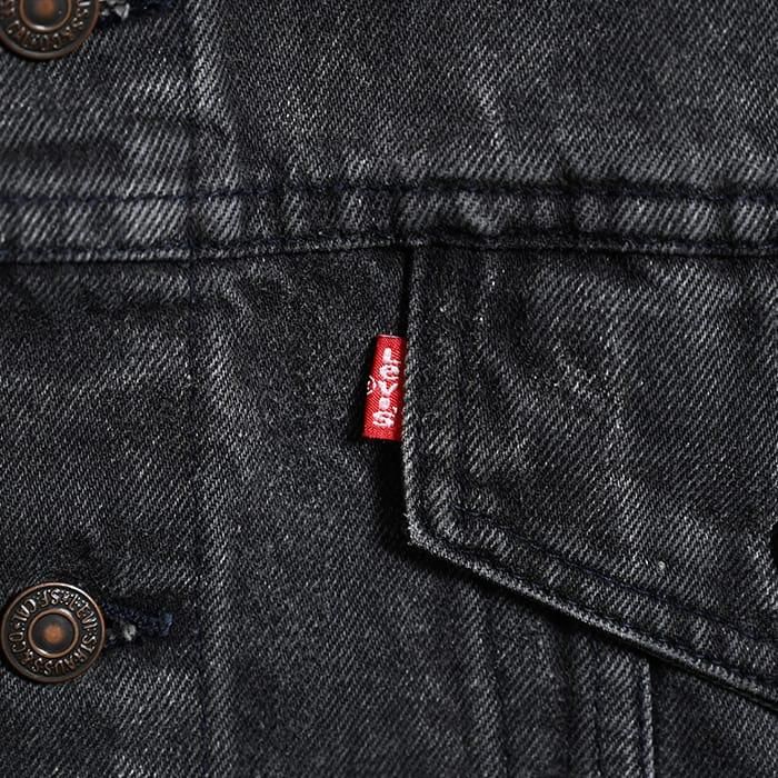 LEVI'S 70507-0253 ACID WASH BLACK DENIM JACKET（'88/X-LARGE