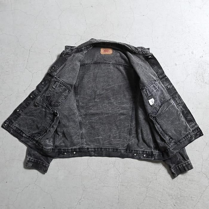 LEVI'S 70507-0253 ACID WASH BLACK DENIM JACKET（'88/X-LARGE