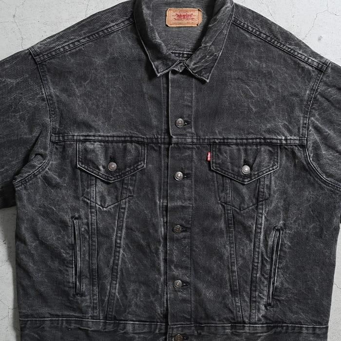 LEVI'S 70507-0253 ACID WASH BLACK DENIM JACKET（'88/X-LARGE