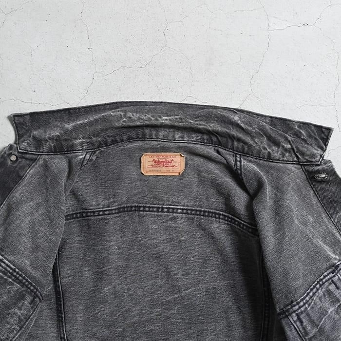 LEVI'S 70507-0253 ACID WASH BLACK DENIM JACKET（'88/X-LARGE