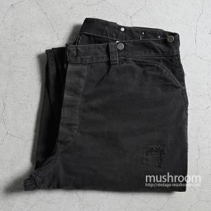 OLD UNKNOWN BLACK FRISCO JEANSGOOD REPAIR