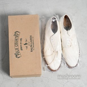 POLO COUNTRY IVORY BUCK LEATHER SHOES WITH BOX（SZ 12/DEADSTOCK）