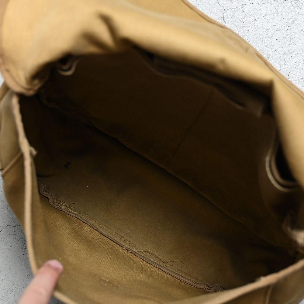 WW1-WW2 U.S.MILITARY COTTON × LEATHER MUSETTE BAG（GOOD USED