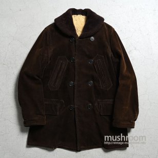 HERCULES Double-Breasted CAR COAT1940'S/CORDUROY CLOTH