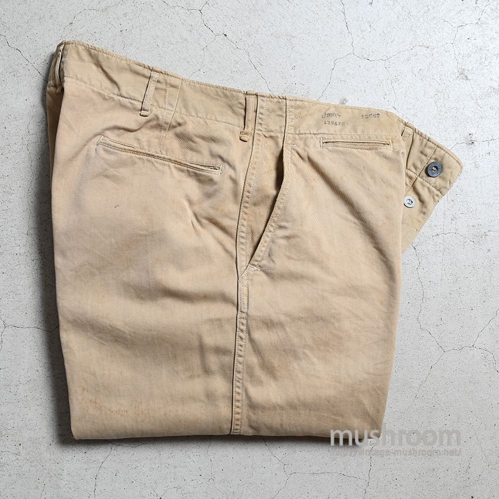 U.S.ARMY 41-KHAKI CHINO TROUSERS（METAL BUTTON） - 古着屋 ｜ mushroom(マッシュルーム)  ヴィンテージクロージングストア