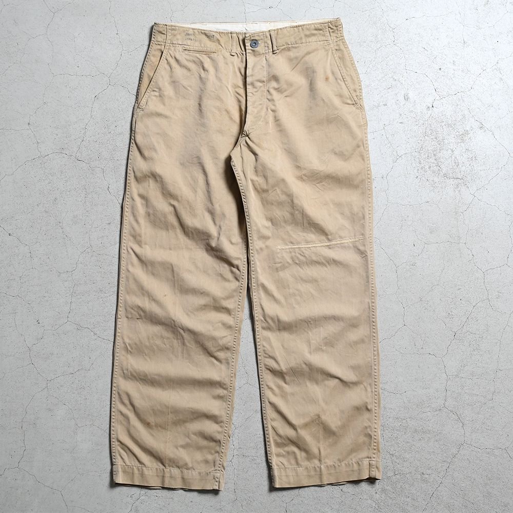 U.S.ARMY 41-KHAKI CHINO TROUSERS（METAL BUTTON） - 古着屋 ｜ mushroom(マッシュルーム)  ヴィンテージクロージングストア