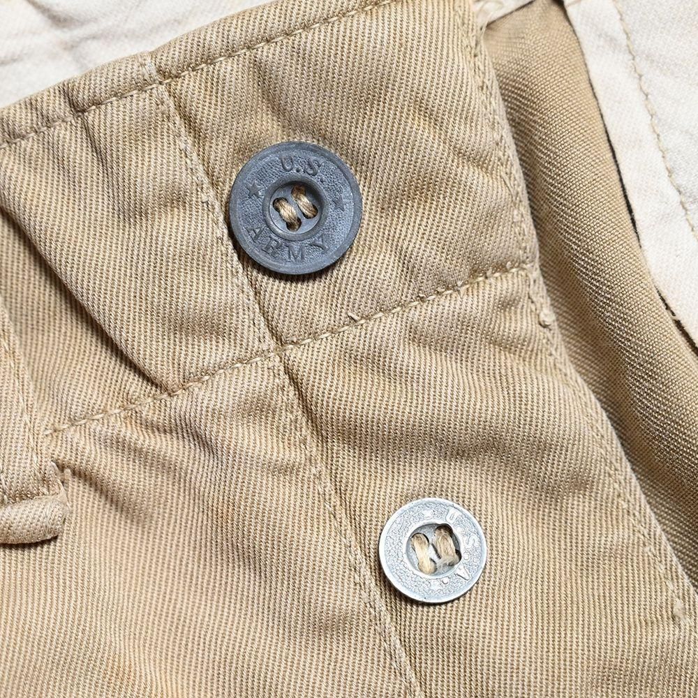 U.S.ARMY 41-KHAKI CHINO TROUSERS(METAL BUTTON) - 古着屋 U.S.ARMY 41-KHAKI CHINO TROUSERS(METAL BUTTON) - 古着屋