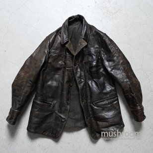 OLD SINGLE BREASTED COWHIDE CAR COATGOOD USED CONDITION