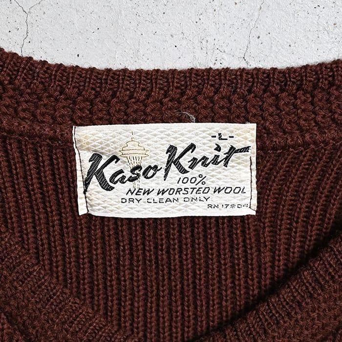 Kaso Knit WOOL CARDIGAN（LARGE/GOOD CONDITION） - 古着屋