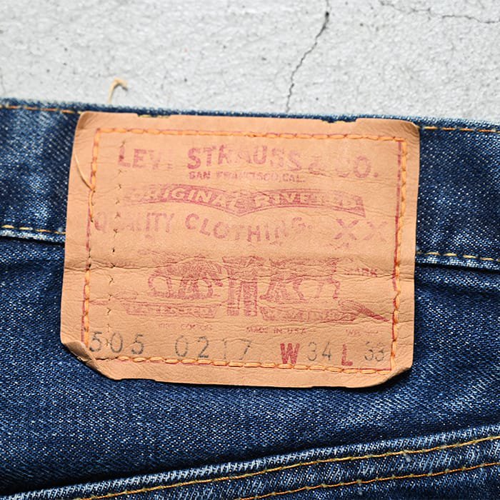 LEVI'S 505 BIGE JEANS WITH SELVEDGE（W34L33/GOOD CONDITION