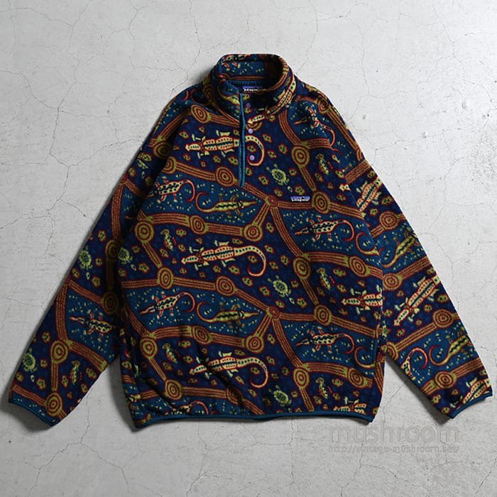 PATAGONIA CROCODILE PATTERN FLEECE SNAP-T（'98/X-LARGE/GOOD CONDITION） - 古着屋  ｜ mushroom(マッシュルーム) ヴィンテージクロージングストア