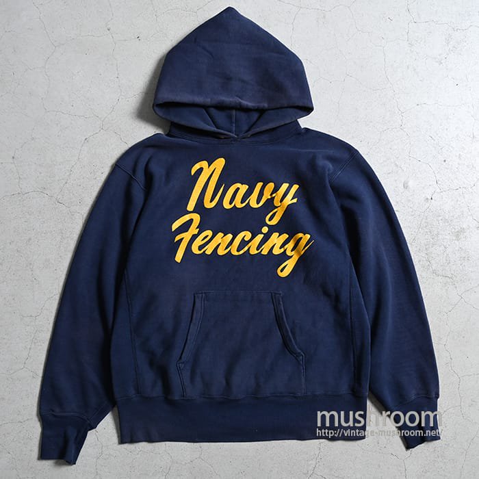 CHAMPION ”Navy Fencing” REVERSE WEAVE HOODY（80'S/LARGE） - 古着屋 ｜  mushroom(マッシュルーム) ヴィンテージクロージングストア