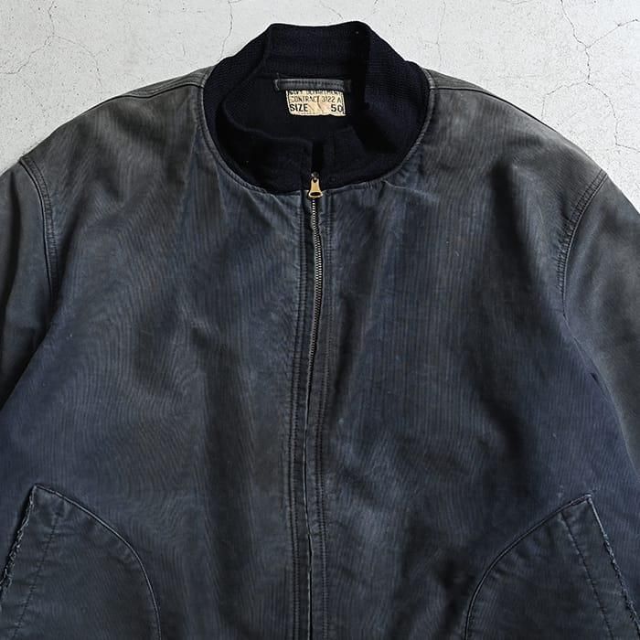 WW2 U.S.NAVY BLUE DECK JACKET（SZ50/BIG SIZE） - 古着屋