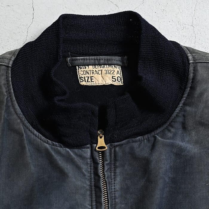 WW2 U.S.NAVY BLUE DECK JACKET(SZ50/BIG SIZE) - 古着屋 WW2 U.S.NAVY BLUE DECK JACKET(SZ50/BIG SIZE) - 古着屋