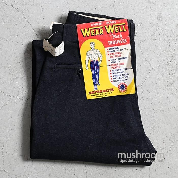 WEAR WELL WHIPCORD WORK TROUSERS(DEADSTOCK/W29L31) - 古着 WEAR WELL WHIPCORD WORK TROUSERS(DEADSTOCK/W29L31) - 古着