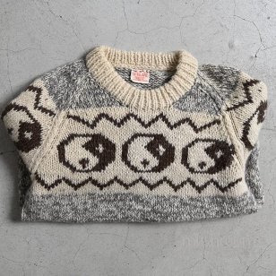 OLD YIN & YANG PATTERN HAND MADE SWEATERVERY GOOD CONDITION