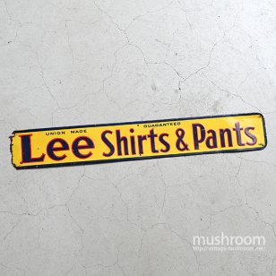 Lee Shirts & Pants ADVERTISING SIGN1940'S
