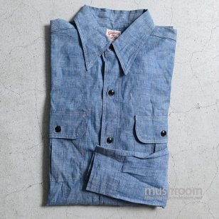 5 BROTHER CHAMBRAY WORK SHIRTSZ 15/DEADSTOCK 