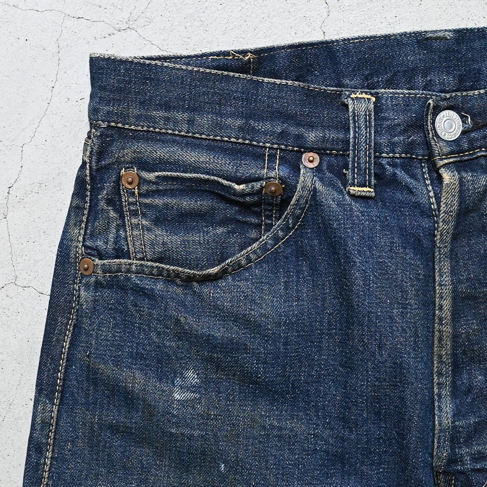 LEVI'S 501XX JEANS WITH LEATHER PATCH（'46 MODEL/ONE SIDE TAB 
