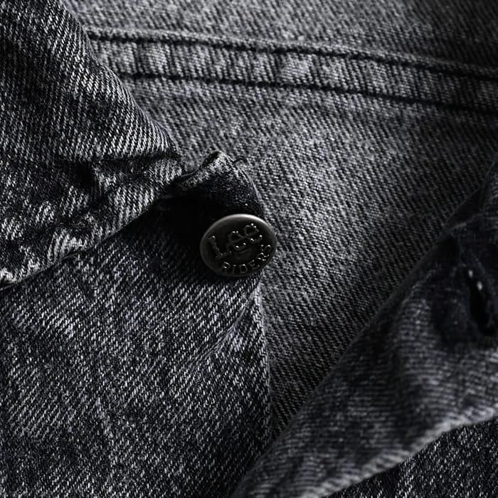 Lee 220 デニムジャケット　ブラック　黒　M　サイズ40　リー Lee 220 BLACK DENIM JACKET（LARGE/GOOD CONDITION） - 古着屋