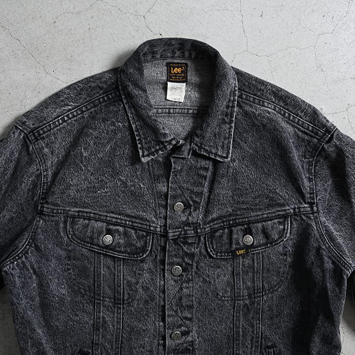 Lee 220 BLACK DENIM JACKET（LARGE/GOOD CONDITION） - 古着屋