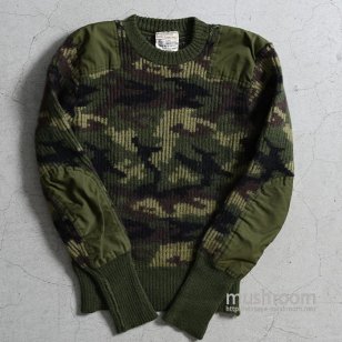 L.L.BEAN CAMOUFLAGE COMMAND SWEATER80'S/LARGE/GOOD CONDITON