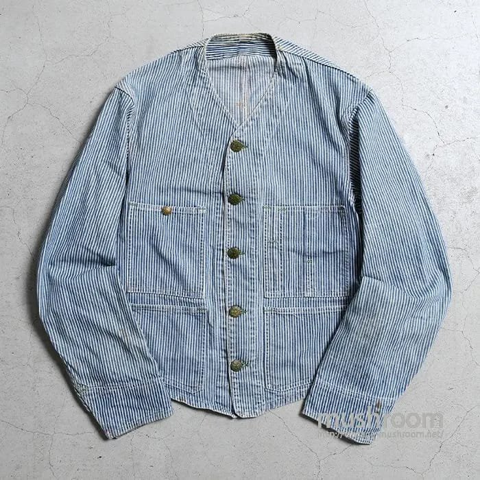 OSH KOSH HICKORY STRIPED ENGINEER WORK JACKET（1940'S） - 古着屋 