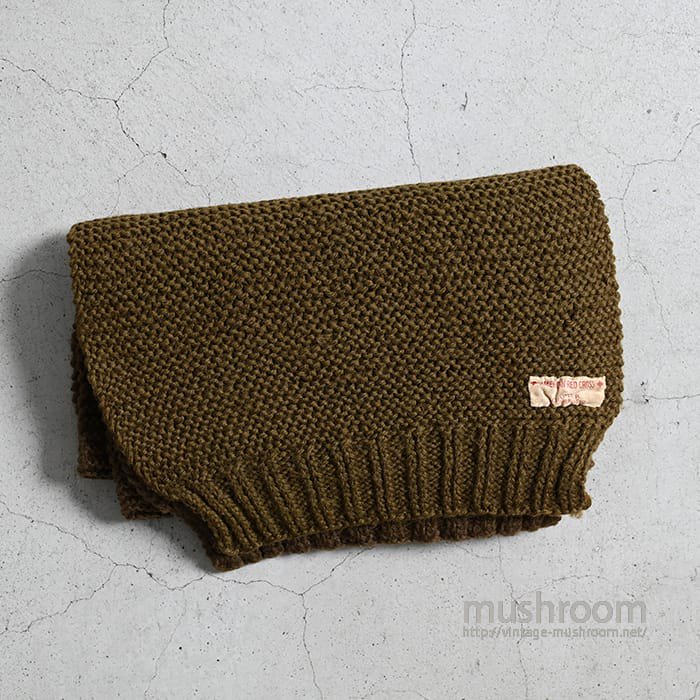 WW2 AMERICAN RED CROSS KNIT MUFFLER（KHAKI/ALMOST DEADSTOCK