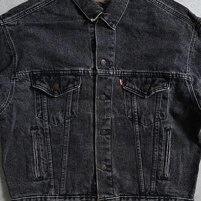 LEVI'S 70507-4858 BLACK DENIM JACKET（LARGE/GOOD CONDITION