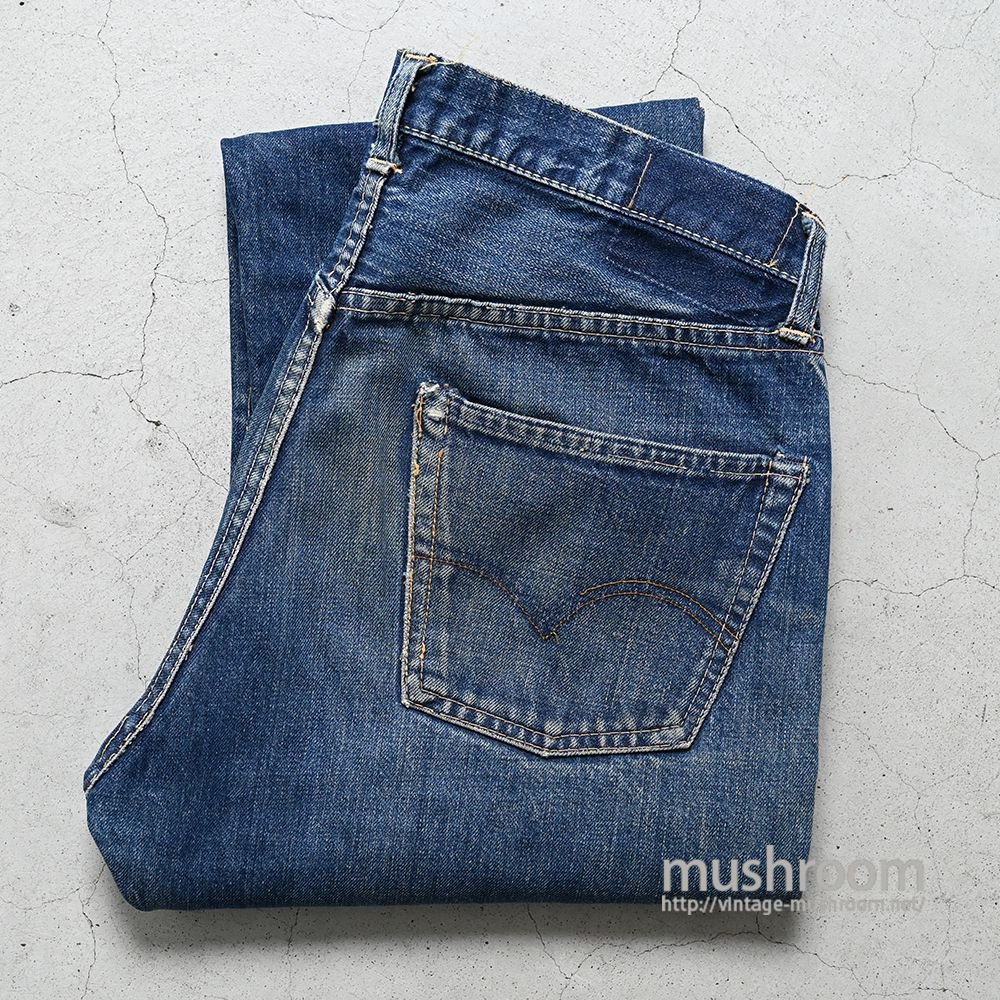 Mens 502 XX 0117 BIG E Vintage 1966-1968 Original Levi Jeans Raw Denim  Selvedge