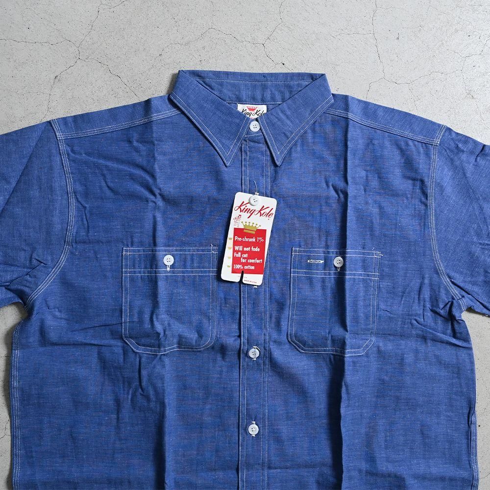 King Kole BLUE CHAMBRAY WORK SHIRT（DEADSTOCK/SZ 17） - 古着