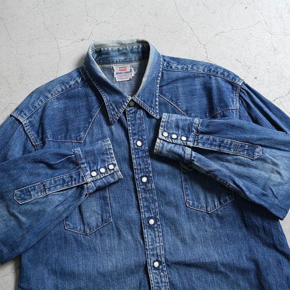 LEVI'S DENIM FAMILY DENIM WESTERN SHIRT（BIG SIZE/GOOD COLOR