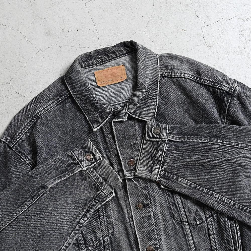 LEVI'S 70507-4858 BLACK DENIM JACKET(MEDIUM/GOOD CONDITION LEVI'S 70507-4858 BLACK DENIM JACKET(MEDIUM/GOOD CONDITION