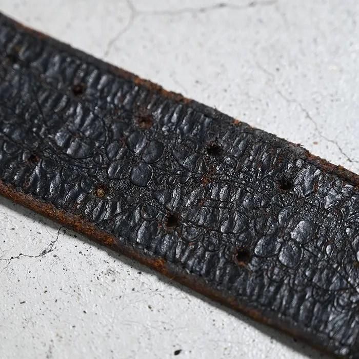 OLD STUDDED JEWEL LEATHER BELT（BLACK/GOOD CONDITION