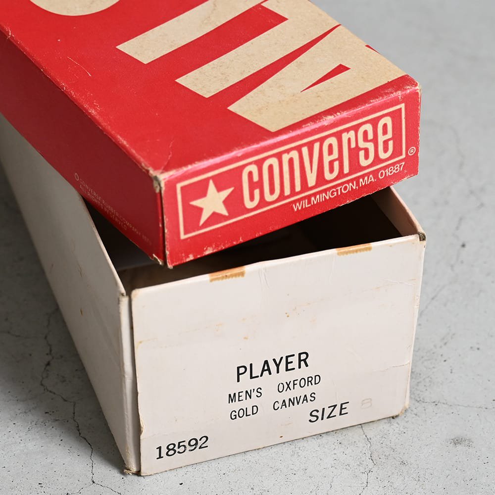 CONVERSE PLAYER L.T 118 LOU BROCK WITH BOX（DEADSTOCK/GOLD/US 8） - 古着屋 ｜  mushroom(マッシュルーム) ヴィンテージクロージングストア