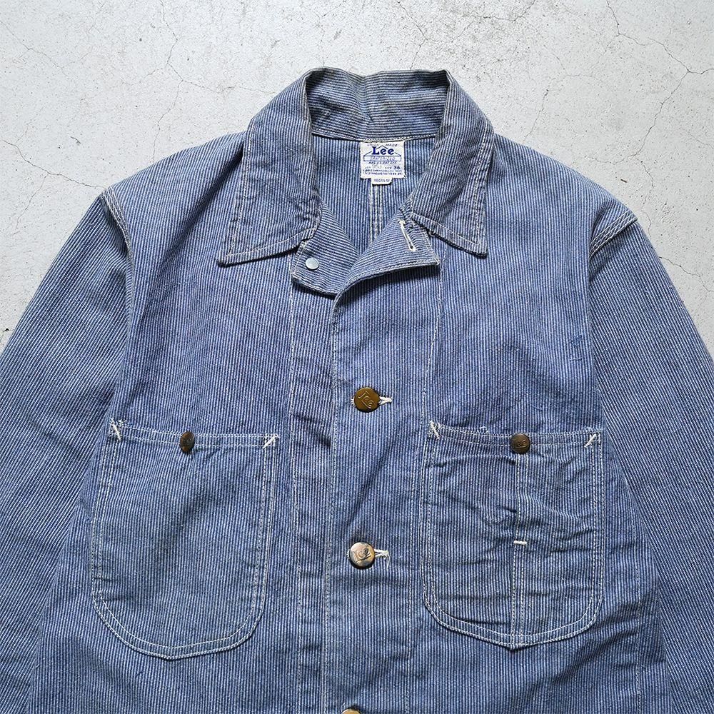 Lee 96-J PIN STRIPED COVERALL（1940'S/SZ 36/HOUSE TAG） - 古着屋 