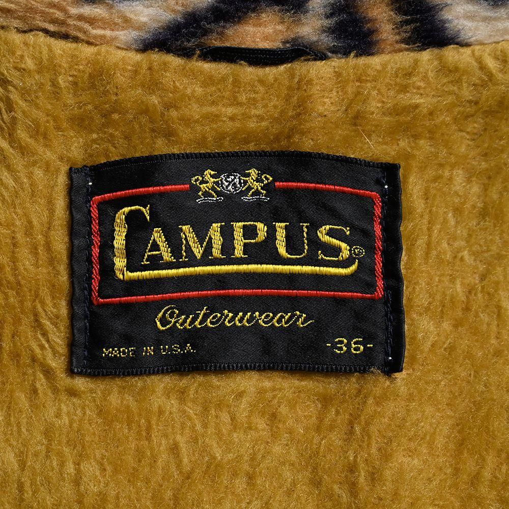 CAMPUS LEOPARD PATTERN JACKET（GOOD CONDITION/SZ 36） - 古着